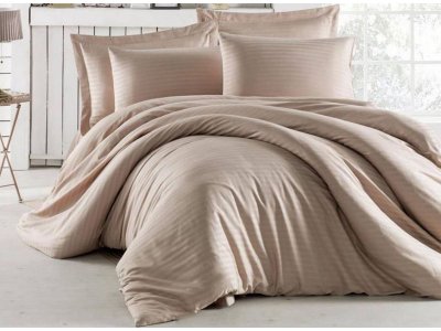 Постельное белье с простыней на резинке (180х200х30 см) Venica Mascuse - Cappuccino (Turkey), евро комплект Постельное белье с простыней на резинке (180х200х30 см) Venica Mascuse - Cappuccino (Turkey), евро комплект